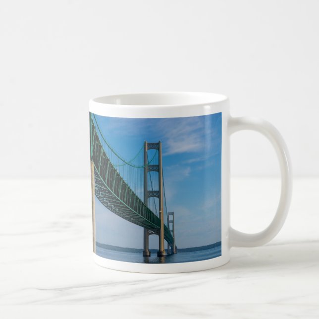 Caneca De Café Ao longo da ponte Mackinac Coffee Mug (Direita)