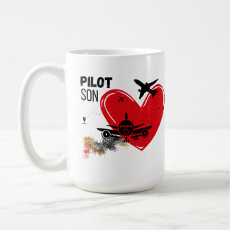 Caneca De Café "Ao Meu Filho - Voe Alto, Sonhe Grande Piloto Mug"