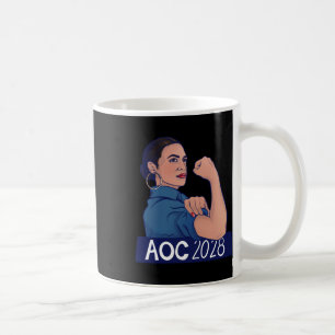 Caneca De Café Aoc 2028 Alexandria Ocasio Cortez 2028 Long Sleeve