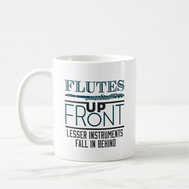 Caneca De Café Apaga a Banda de Marcha de Fluto Frontal (Esquerda)
