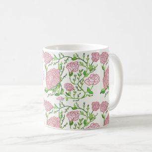 Caneca De Café Apaixonado Pela Vida e Pintura de Flores