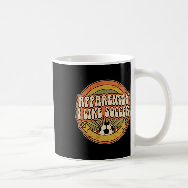 Caneca De Café Aparentemente Eu Gosto de Futebol Retro Dia de Jog (Direita)