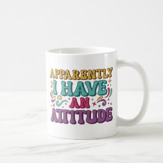 Caneca De Café Aparentemente Eu Tenho uma Atitude Retro Groovy 