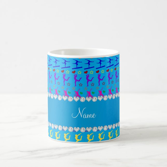 Caneca De Café Apelidar estrelas do arco-íris azul céu (Centro)