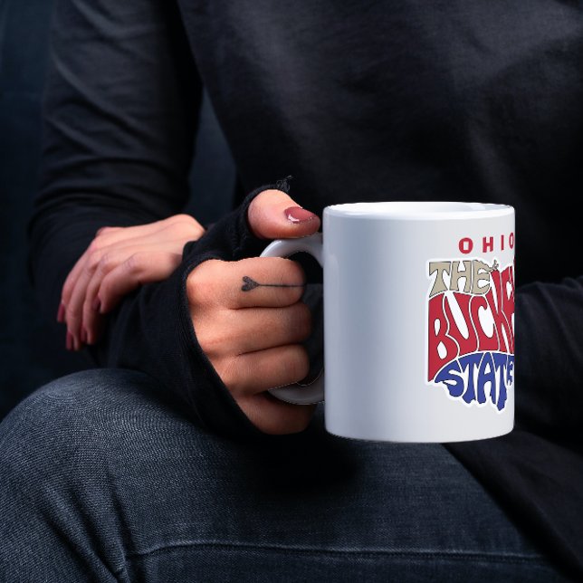 Caneca De Café Apelido Word Art de Ohio (Criador carregado)