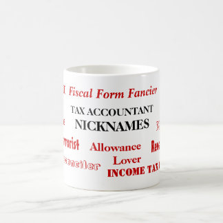 Caneca De Café Apelidos do contador do imposto - nomes engraçados