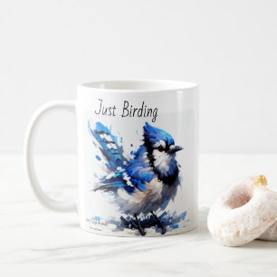 Caneca De Café Apenas Apontando Blue Jay