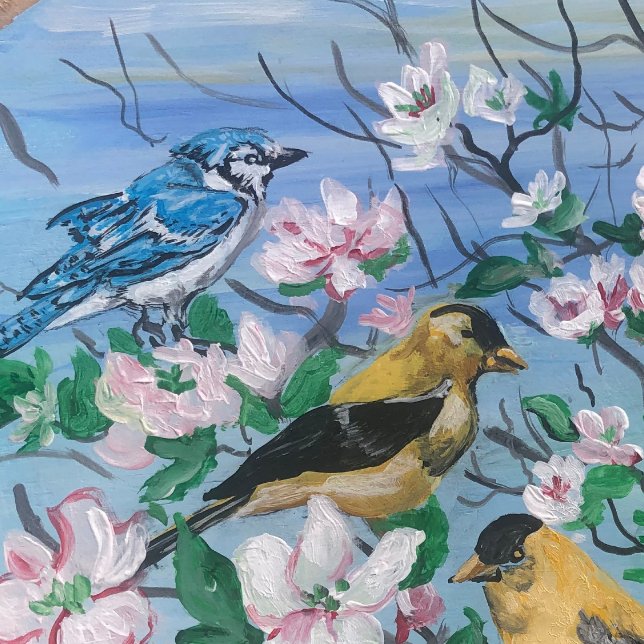 Caneca De Café Apenas Apontando Jays Azuis (For Bird Watchers, Bird Designs  on Mugs, original painting I did For Art Clients)