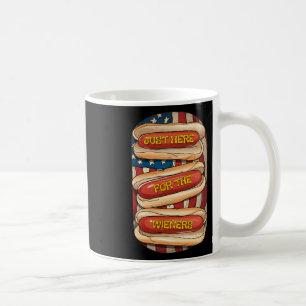 Caneca De Café Apenas Aqui Para O Patriota Do Cachorro Quente De