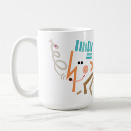 Caneca De Café Apenas Assobia Ilustração Abstrato de Música Moder