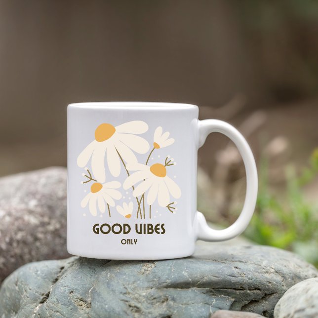 Caneca De Café Apenas Boa Viba Floral Mug (Criador carregado)