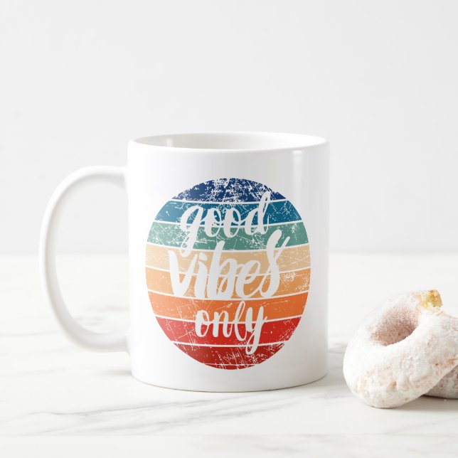Caneca De Café Apenas Boas Vibrações (Com Donut)