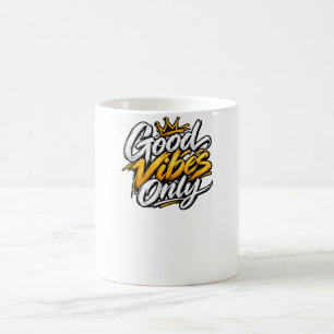 Caneca De Café Apenas Boas Vibrações Energia Positiva Citação Ins