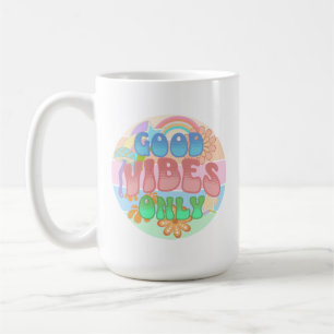 Caneca De Café Apenas Boas Vibrações   Retro Vintage 