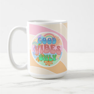 Caneca De Café Apenas boas vibrações   Retro Vintage