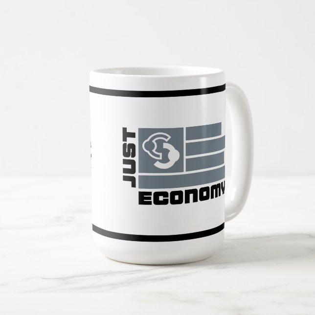 Caneca De Café Apenas cinzas de café e preto (Frente Esquerda)