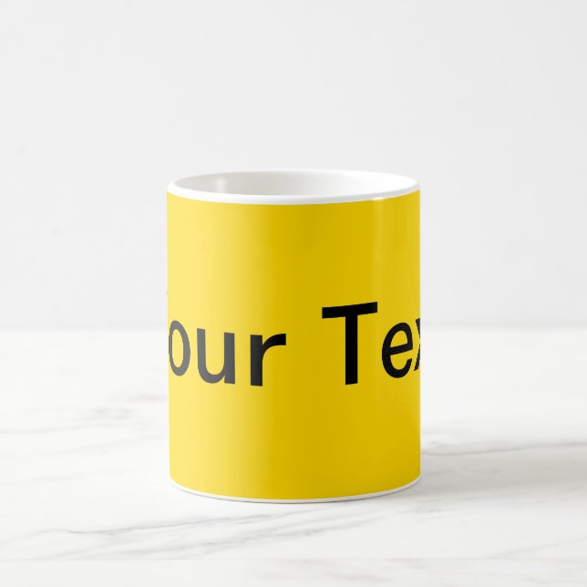 Caneca De Café APENAS COR / amarelo + texto (Centro)