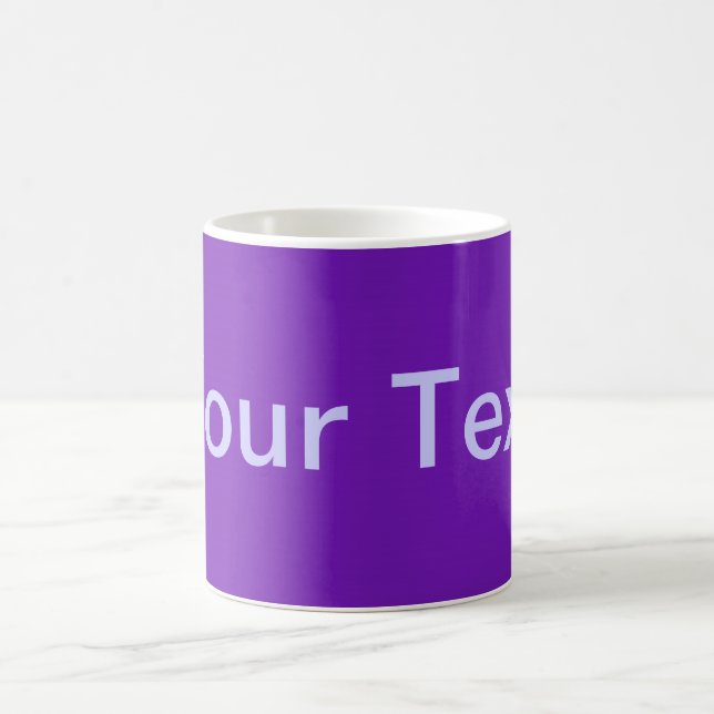 Caneca De Café APENAS COR / roxo + seu texto (Centro)