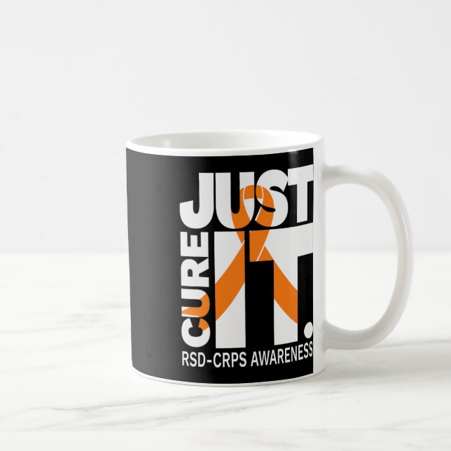 Caneca De Café Apenas Curar Texto Branco Da Fita De Consciência D (Direita)