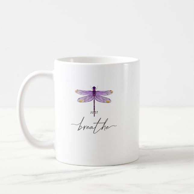 Caneca De Café Apenas Dragonfly Tattodesign Dandelion Breathe Med (Esquerda)