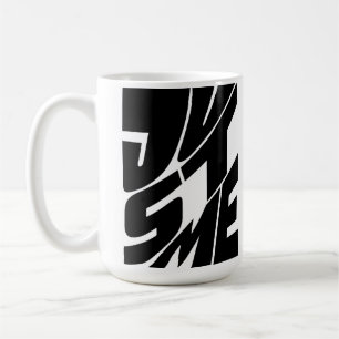 Caneca De Café Apenas Eu Tipografia Preto e Branco Design