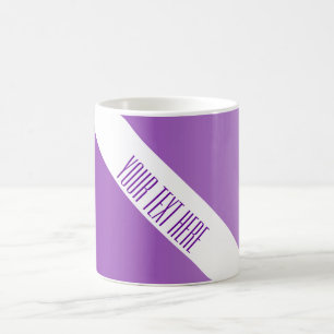 Caneca De Café APENAS gradações de COR roxo + texto