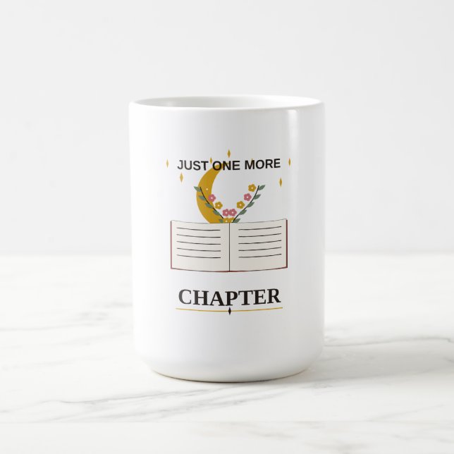 Caneca De Café Apenas Mais Um Capítulo Leitor de Lua Floral Aconc (Centro)