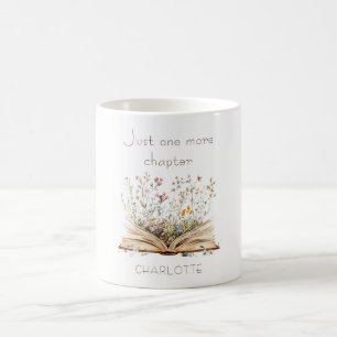 Caneca De Café Apenas Mais Um Capítulo Livro Floral Aquarela