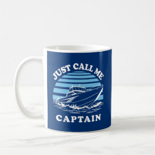 Caneca De Café Apenas Me Chame de Capitão   Citação de Marinheiro