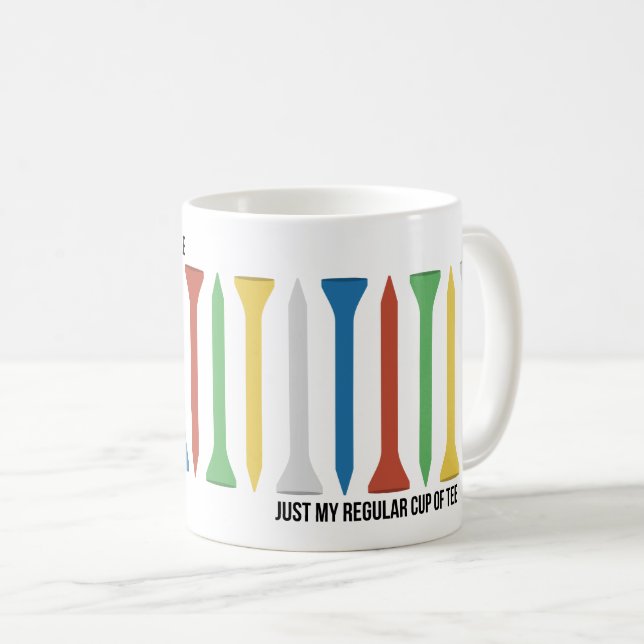 Caneca De Café Apenas Meu Copo Regular de Tee Golf (Frente Esquerda)