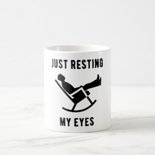 Caneca De Café Apenas Olhos Em Descanso Relaxaram Vibe Keepsasakm