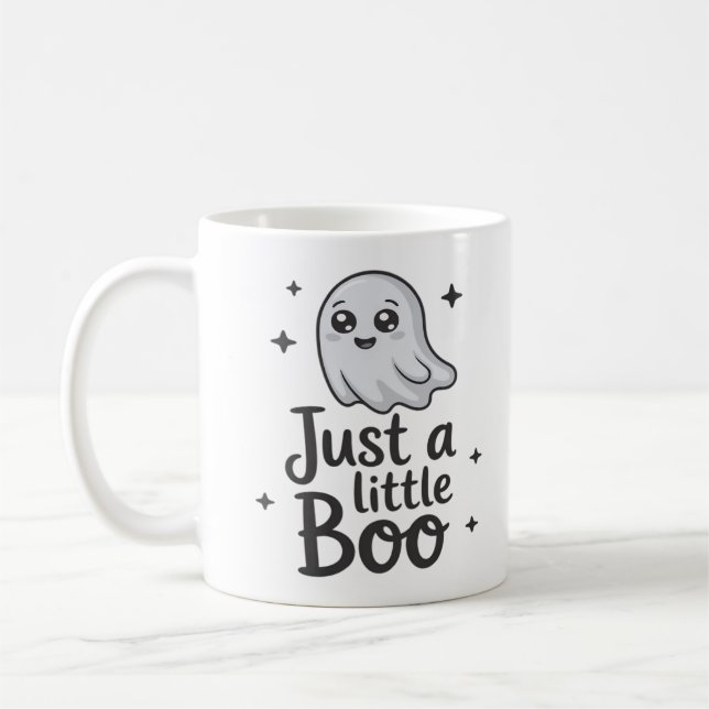 Caneca De Café Apenas Pequeno Boo Design Divertido (Esquerda)