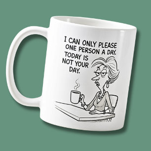 Caneca De Café Apenas Por Favor, Uma Senhora Engraçada Do Escritó
