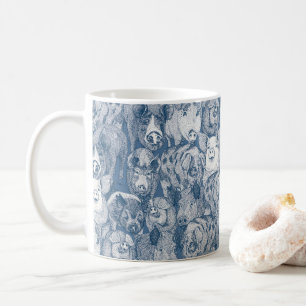 Caneca De Café apenas porcos cobalt denim