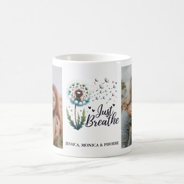 Caneca De Café "Apenas Respire" Dandelion Photo Mug (Centro)