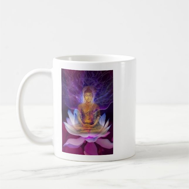 Caneca De Café Apenas Respire... Lotus Budhha Mug (Esquerda)