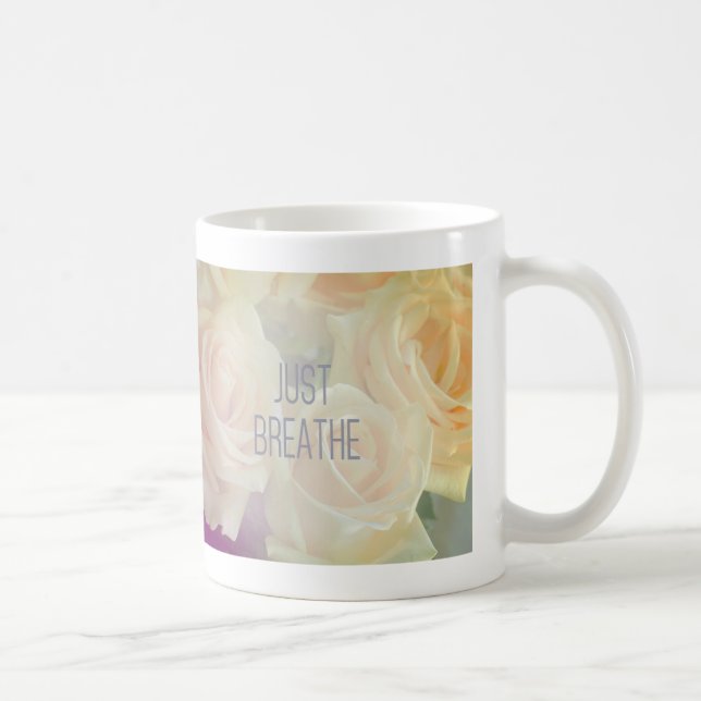 Caneca De Café Apenas Respire - Rosa Mug (Direita)