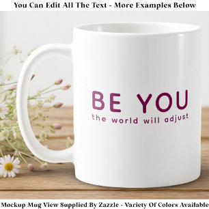Caneca De Café Apenas Seja Você 071 Citação Motivacional Inspirad