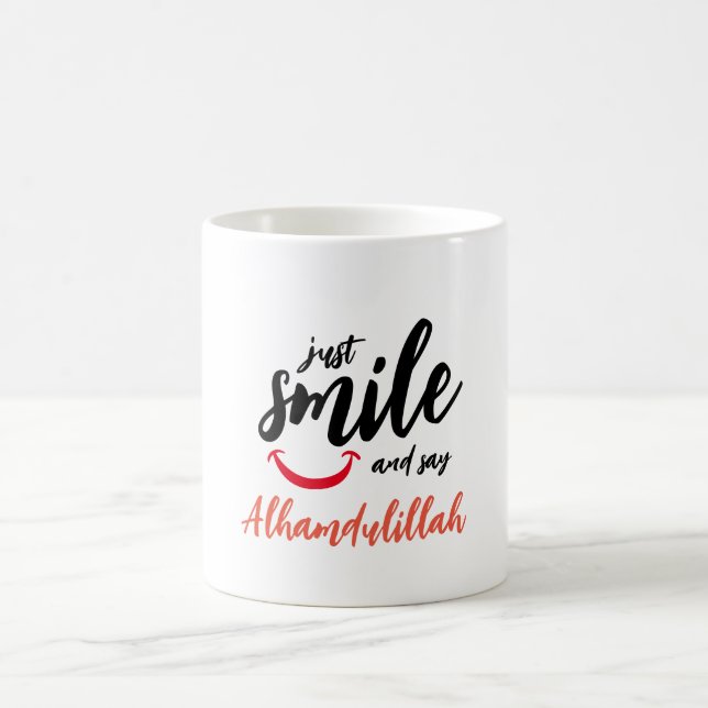 Caneca De Café Apenas sorria e diga alhamdulillah (Centro)
