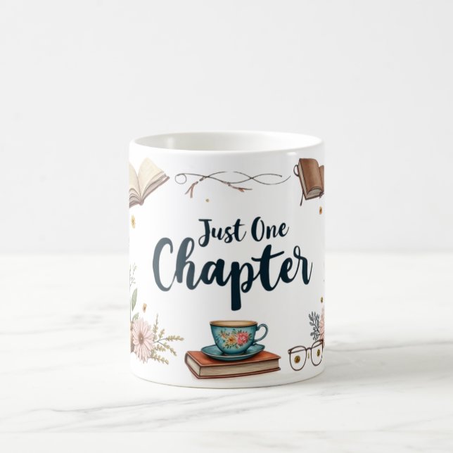 Caneca De Café Apenas Um Capítulo - O Livro Floral Cozy Boho (Centro)