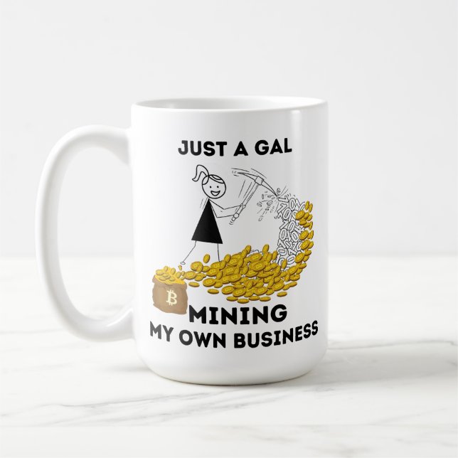 Caneca De Café Apenas Um Gal Minando Minha Própria Empresa (Esquerda)