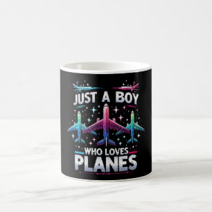 Caneca De Café Apenas um garoto que ama aviões