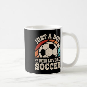 Caneca De Café Apenas um garoto que ama futebol jogador de futebo