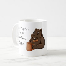Apenas um Hipopótamo Elegante Bebendo Café - Canec