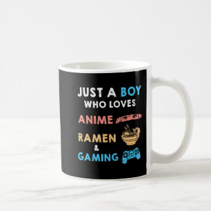 Caneca De Café Apenas Um Menino Que Ama Anime Ramen E Jogo Divert