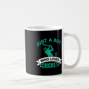 Caneca De Café Apenas um menino que ama jogador de críquete diver