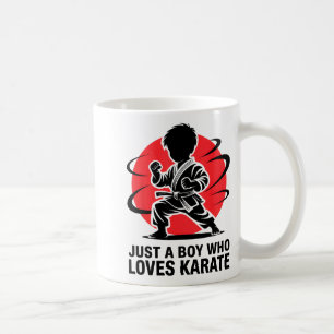 Caneca De Café Apenas um menino que ama Karate Artes Marciais Kar
