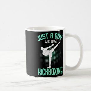 Caneca De Café Apenas um menino que ama kickboxing crianças kickb