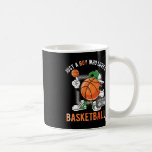 Caneca De Café Apenas Um Menino Que Ama O Basquete 3
