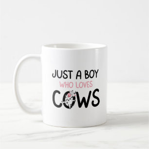Caneca De Café Apenas um Menino que Ama Vacas Fazenda de Vacas Fo